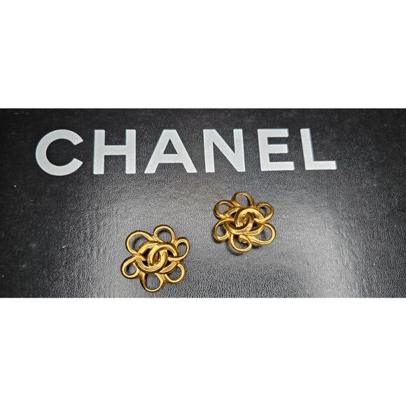 CHANEL Pre-Owned 1996 CC Flower clip-on earrings - Picture 4 of 6
